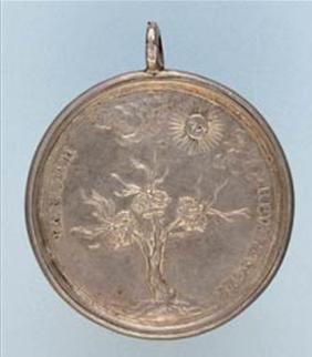 Charles II rare silver Restoration medal
