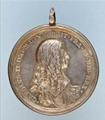 Charles II rare silver Restoration medal