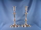 Pair of George II silver candlesticks