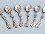 Set of 6 George II cast silver teaspoons
