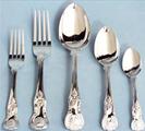 Victorian silver King's Pattern table service
