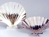 Pair Victorian silver Hunt & Roskell butter shells