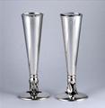 ALLAN ADLER HANDMADE STERLING SILVER CANDLESTICKS