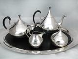 DIMENSION JOHN PRIP TRAY TEA COFFEE POT SET REED BARTON 1960 rare