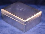 A military silver cigarette box