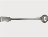A fiddle pattern condiment ladle