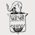 De La Fontaine family crest, coat of arms