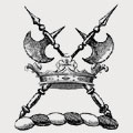 Inge family crest, coat of arms