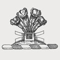 Warde family crest, coat of arms