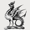 Peacock family crest, coat of arms