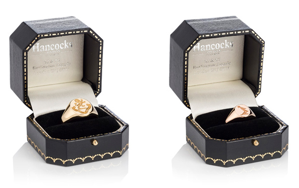 ladies/womens and mens gold signet ring