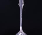 Six Victoria pattern sterling silver dessert spoons