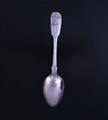 A Victorian fiddle pattern sterling silver dessert spoon