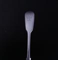 Three William IV fiddle pattern sterling silver dessert spoons