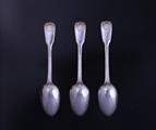 Three Victorian silver dessert spoons