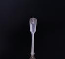 MILITARY: A Victorian fiddle, thread and shell pattern silver teaspoon