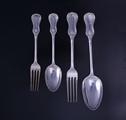 A Victorian 108 piece service of sterling silver flatware