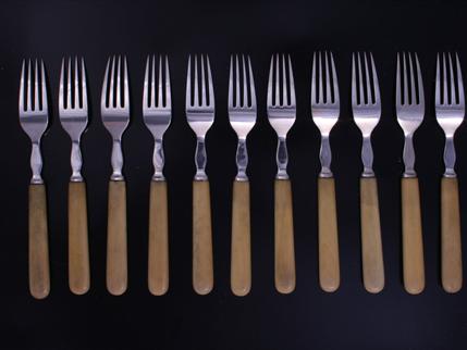 A set of Victorian sterling silver fish knives and forks