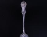 Six Victorian King's husk pattern sterling silver dessert spoons