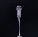 Six Victorian King's husk pattern sterling silver dessert spoons