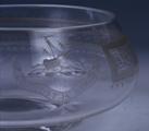 A pair of Victorian armorial glass finger bowls
