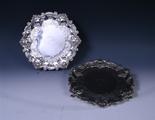 Pair of George III Scottish sterling silver salvers