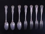 Collection of modern King's pattern silver flatware