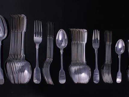 Service of Victorian silver flatware