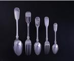 Service of Victorian silver flatware