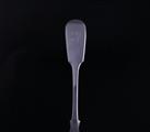 A set of six Victorian fiddle pattern sterling silver dessert spoons