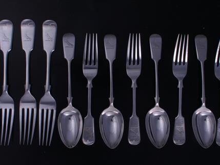 Part Victorian silver service