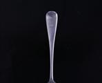 A silver dessert fork