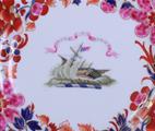 A Worcester porcelain armorial plate
