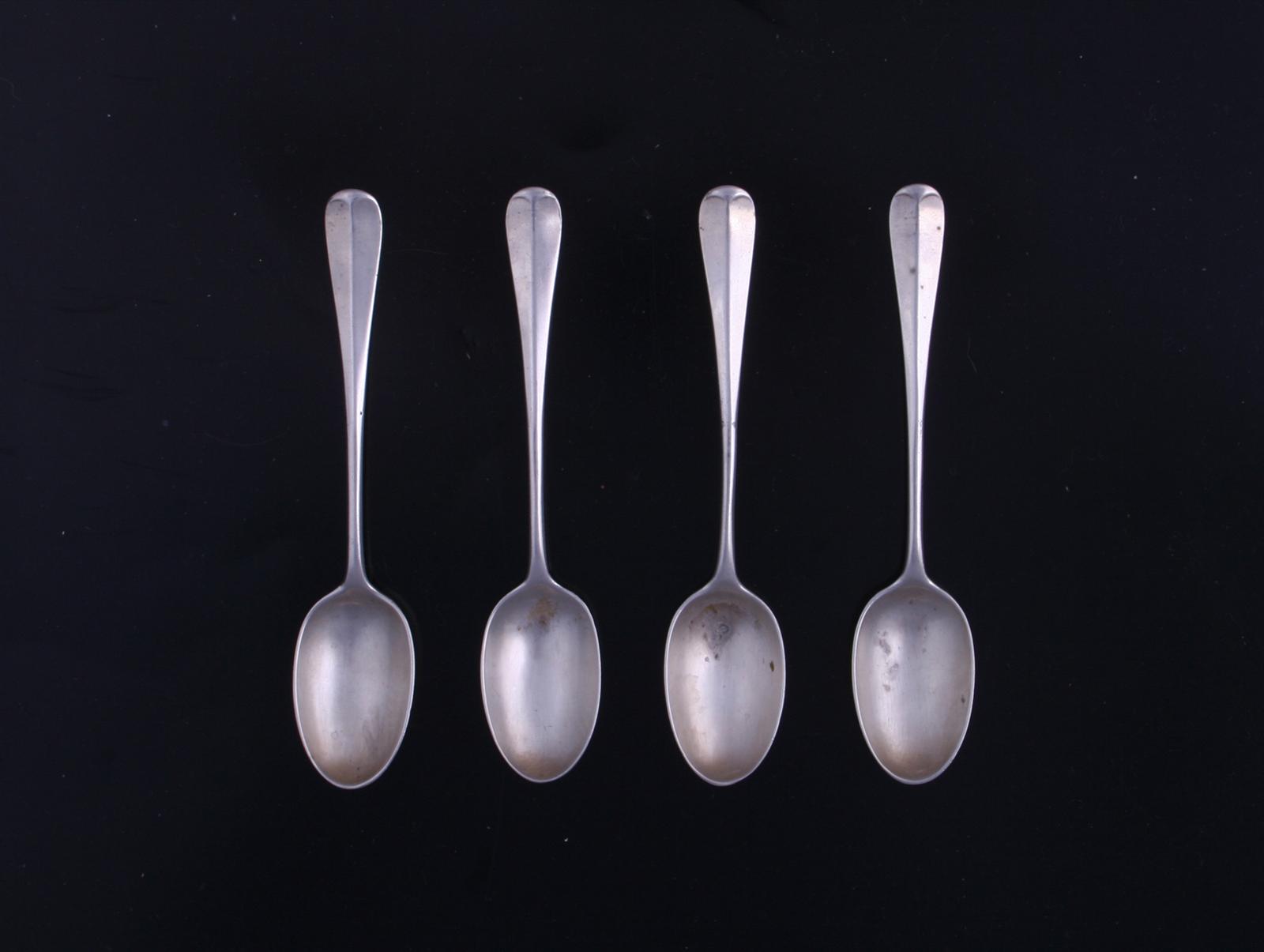 Four Victorian silver teaspoons
