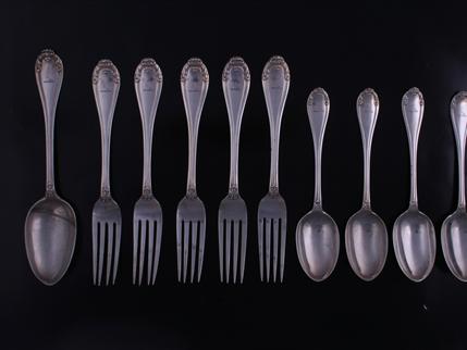 Part service of Victorian flatware