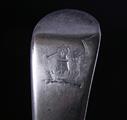 A set of three George III Old English pattern sterling silver table spoons