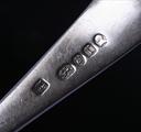 A set of three George III Old English pattern sterling silver table spoons