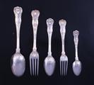 Service of William IV silver flatware