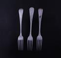 Three George III silver table forks