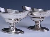 Pair Victorian silver salts