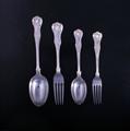 Collection of Victorian Queen's pattern sterling silver flatware
