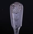 Six Victorian fiddle, thread and shell pattern sterling silver forks
