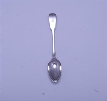 A Victorian fiddle pattern sterling silver teaspoon