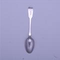 A Victorian fiddle pattern sterling silver teaspoon