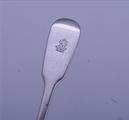 A Victorian fiddle pattern sterling silver teaspoon