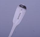 A Victorian fiddle pattern sterling silver teaspoon