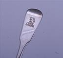 A George III sterling silver fiddle pattern teaspoon