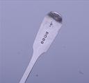 A Victorian sterling silver fiddle pattern teaspoon