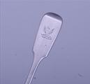 A Victorian sterling silver fiddle pattern teaspoon