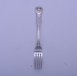 A Victorian King's pattern sterling silver dessert fork